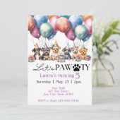 Invitation d'anniversaire de chien (Debout devant)