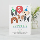 Invitation d'anniversaire de chien (Debout devant)