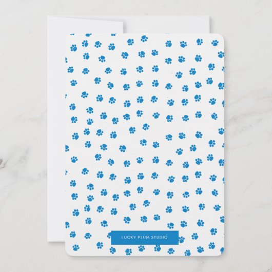 Invitation d'anniversaire de chien (Dos)