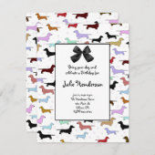 Invitation d'anniversaire de chien (Devant / Derrière)