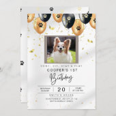 Invitation d'anniversaire de chien (Devant / Derrière)
