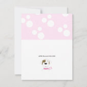 Invitation d'anniversaire de chien de dessin animé (Dos)