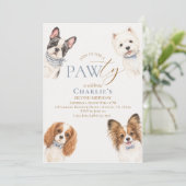 Invitation d'anniversaire de chien de fête de patt (Debout devant)