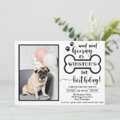 Invitation d'anniversaire de chien | Doggy Invitat (Debout devant)