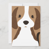 Invitation d'anniversaire de chien | Nom et âge mo (Dos)