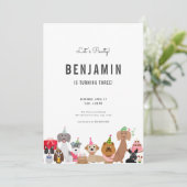 Invitation d'anniversaire de chien pour Invitation (Debout devant)