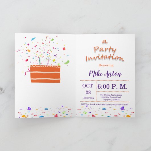 Invitation d'anniversaire de chiot à l'aquarelle (Intérieur)