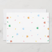 Invitation d'anniversaire de chiot Fête de chien P (Dos)