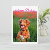 Invitation d'anniversaire de chiot mignon (Debout devant)