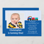 Invitation d'anniversaire de Choo Choo (Devant / Derrière)