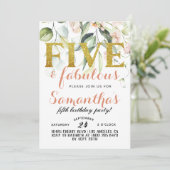 Invitation d'anniversaire de cinq filles fabuleuse (Debout devant)