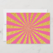 Invitation d'anniversaire de cirque Carnaval Rose  (Dos)
