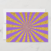 Invitation d'anniversaire de cirque Carnaval Viole (Dos)