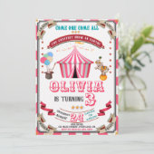 Invitation d'anniversaire de cirque Enfants du Car (Debout devant)