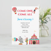Invitation d'anniversaire de cirque | Invitation d (Debout devant)