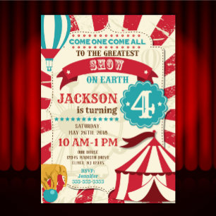 Invitation d'anniversaire de cirque / Invitation d