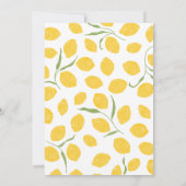 Invitation d'anniversaire de citron (Dos)