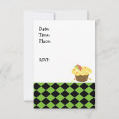 Invitation d'anniversaire de citron cupcake (Dos)