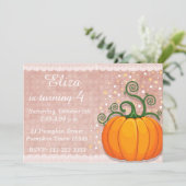 Invitation d'anniversaire de citrouille, (Debout devant)