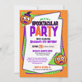 Invitation d'anniversaire de Citrouilles Spooktacu (Devant)
