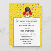 Invitation d'anniversaire de clown (Devant / Derrière)