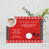 Invitation d'anniversaire de coccinelle (Debout devant)
