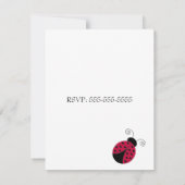 Invitation d'anniversaire de coccinelle douce (Dos)