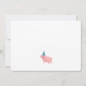 Invitation d'anniversaire de cochonnet, Ferme Ce P (Dos)