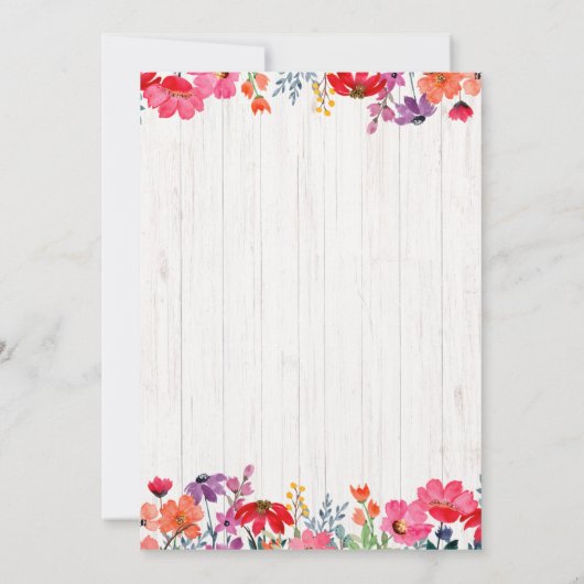 Invitation d'anniversaire de colibri (Dos)