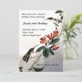 Invitation d'anniversaire de colibri (Debout devant)