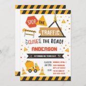 Invitation d'anniversaire de construction (Devant / Derrière)