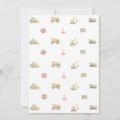 Invitation d'anniversaire de construction (Dos)