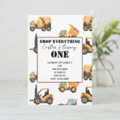 Invitation d'anniversaire de construction (Debout devant)