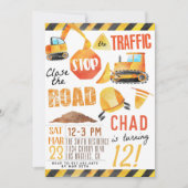 Invitation d'anniversaire de construction (Devant)