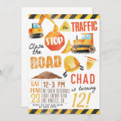 Invitation d'anniversaire de construction (Devant / Derrière)