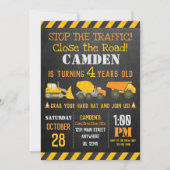 Invitation d'anniversaire de construction (Devant)