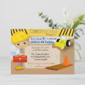 Invitation d'anniversaire de construction (Debout devant)