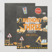 Invitation d'anniversaire de construction (Devant / Derrière)
