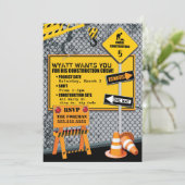 Invitation d'anniversaire de construction (Debout devant)