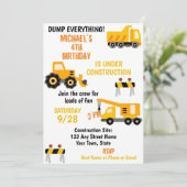 Invitation d'anniversaire de construction (Debout devant)