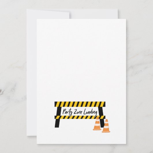 Invitation d'anniversaire de construction (Dos)