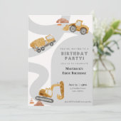 Invitation d'anniversaire de construction (Debout devant)