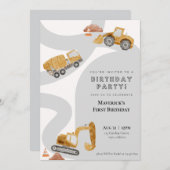 Invitation d'anniversaire de construction (Devant / Derrière)