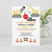 Invitation d'anniversaire de construction (Debout devant)