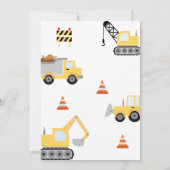 Invitation d'anniversaire de construction (Dos)