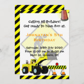 Invitation d'anniversaire de construction (Devant / Derrière)