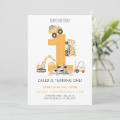 Invitation d'anniversaire de construction (Debout devant)