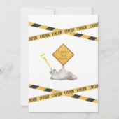 Invitation d'anniversaire de construction (Dos)