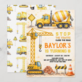 Invitation d'anniversaire de construction (Devant / Derrière)
