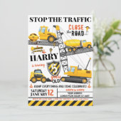 Invitation d'anniversaire de construction (Debout devant)